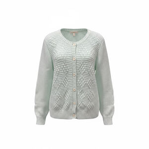 Vintage Eaton Light Blue Knit Button Cardigan Sweater Medium